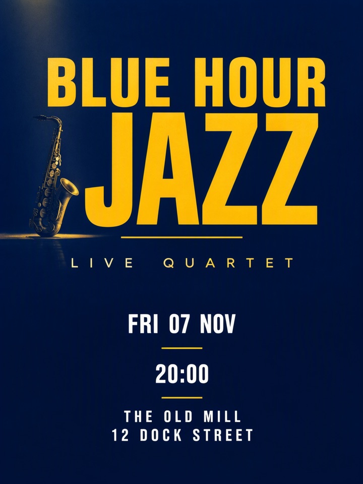 Jazz poster generated by moss-image-sft-1.0